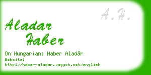 aladar haber business card